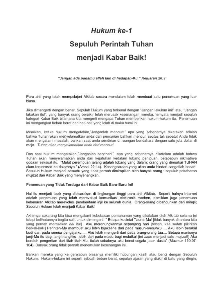 Sepuluh Perintah Allah Film Animasi Slide Komik Alkitab Anak Youtube