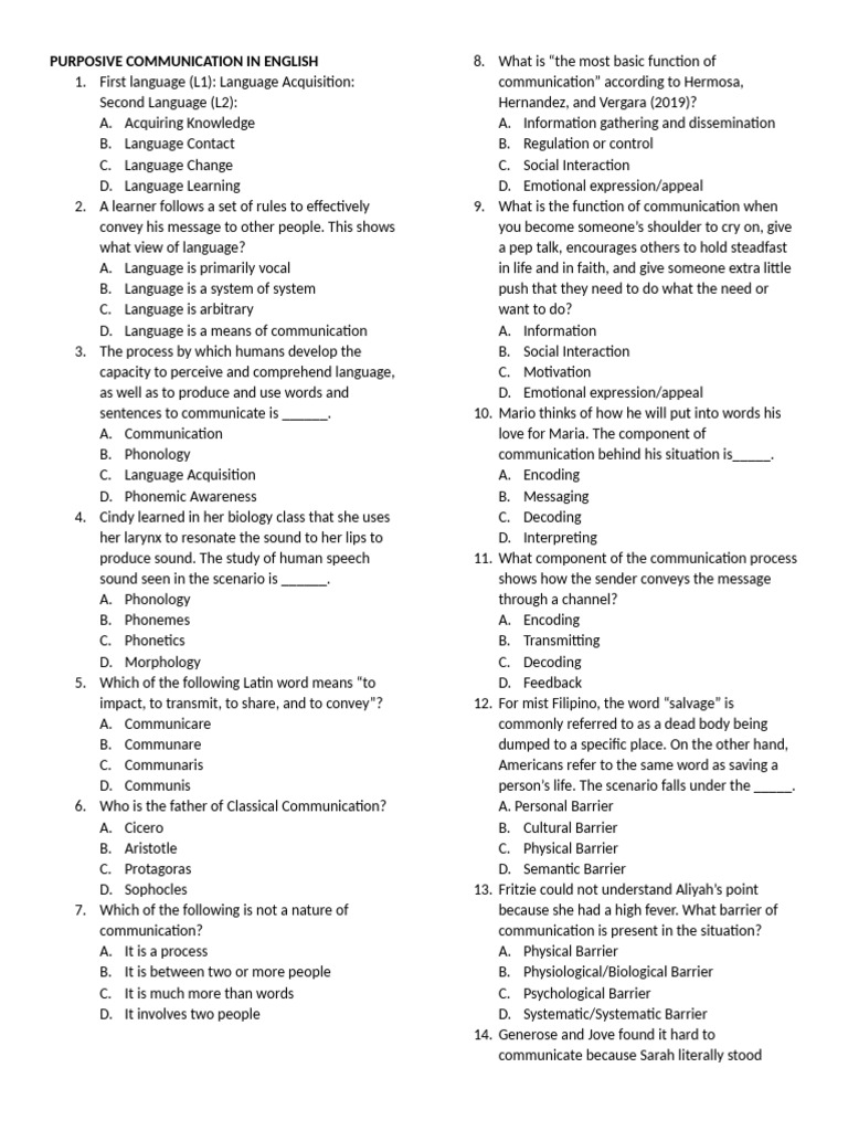 Understanding Purposive Communication | PDF | Communication | Language ...
