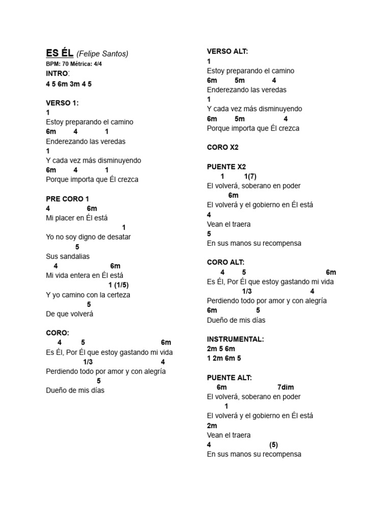 Acordes y letra de 