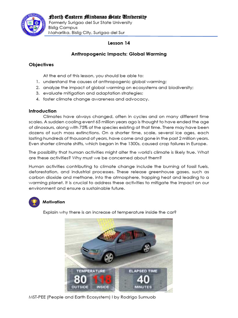 Global Warming: Causes and Impacts | PDF | Climate Change | Greenhouse ...