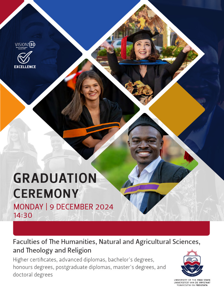 UFS Graduation Ceremony Details 2024 | PDF | Educational Stages ...