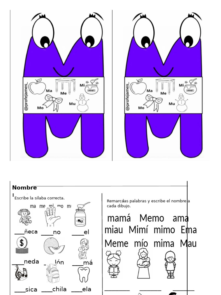 Actividades con la letra M para niños | PDF