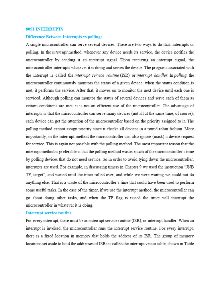Unit-4 8051 Interrupt Programmin in Assembly and C | PDF ...