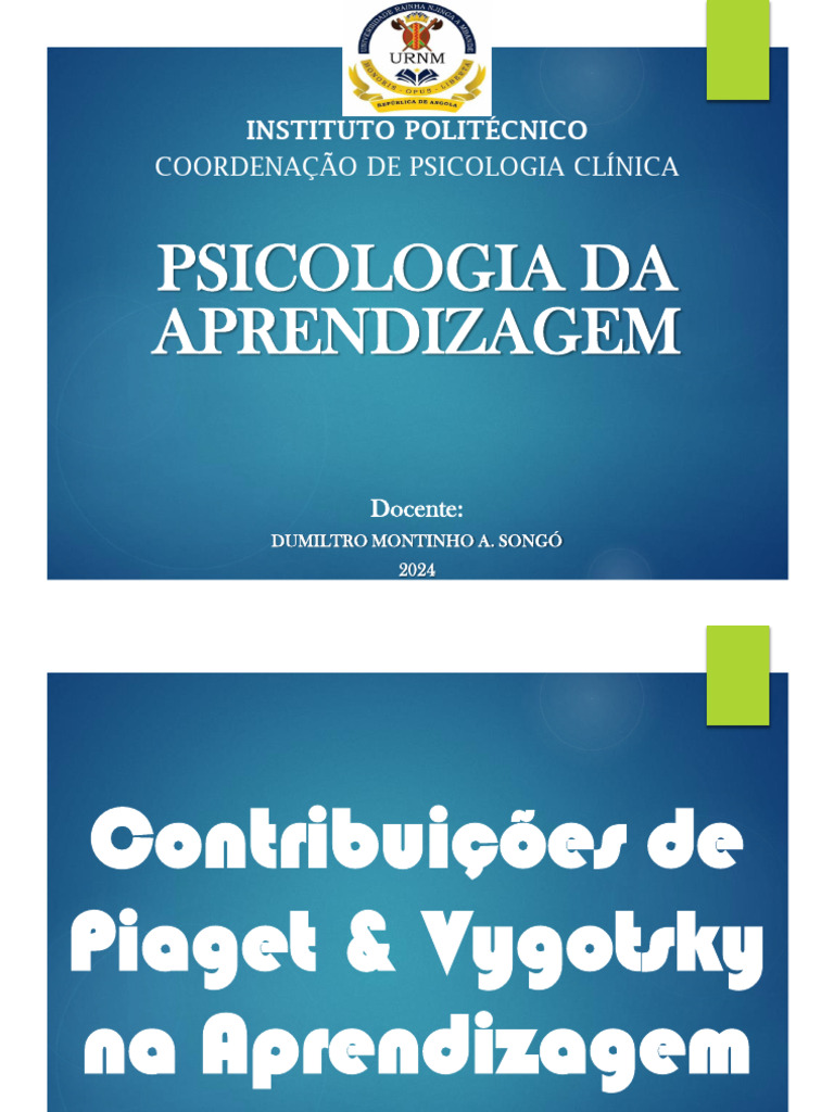 Piaget e Vygotsky: Aprendizagem e Desenvolvimento | PDF | Aprendizado ...