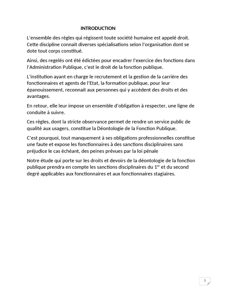 Droits et Devoirs des Fonctionnaires | PDF | Liberté d'expression | Grève