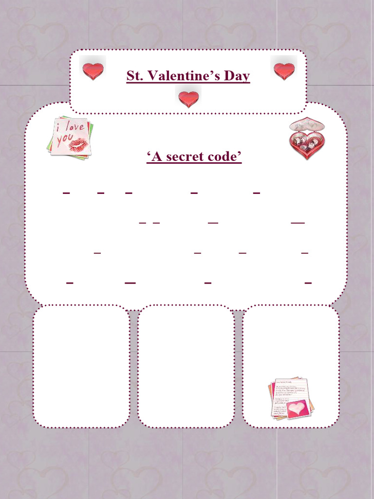 Secret Code for Valentine's Day | PDF