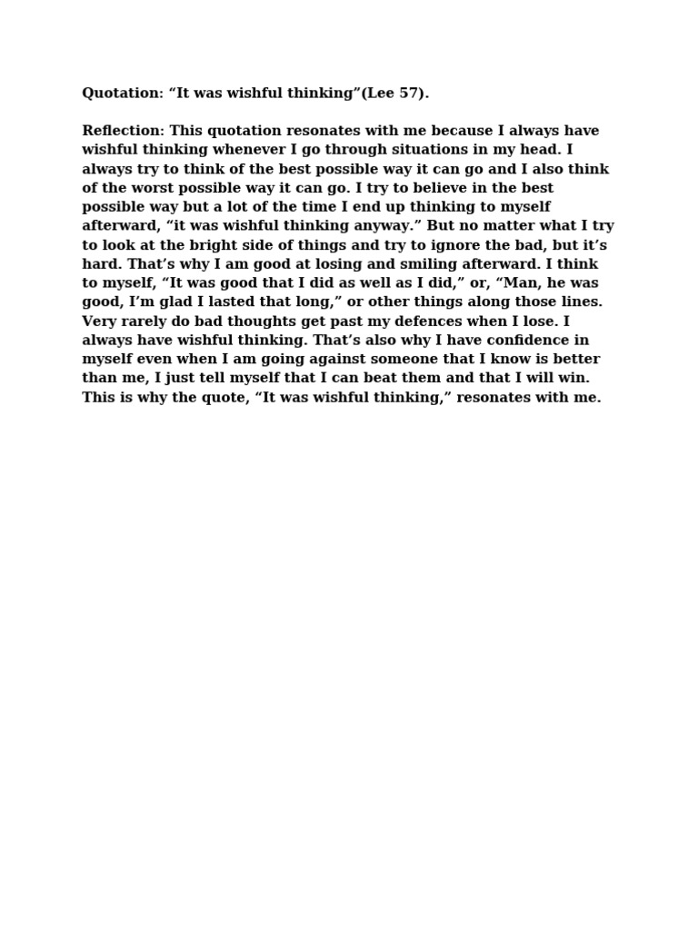 Levi Luce - Chapter 6 Reflection | PDF