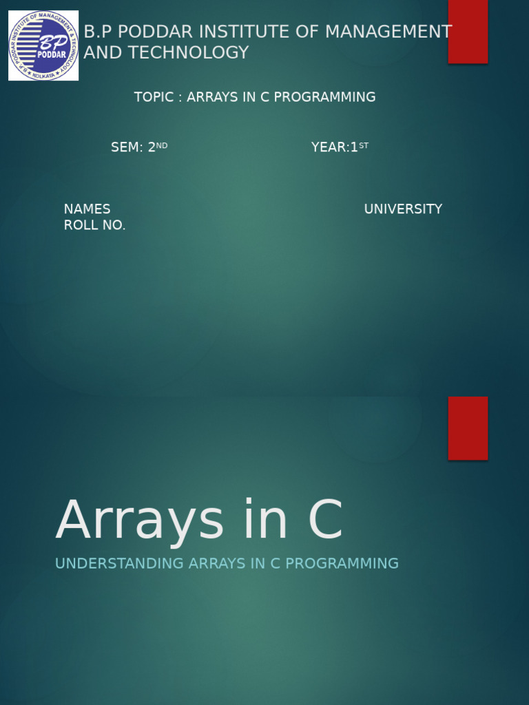 Arrays_in_C | PDF