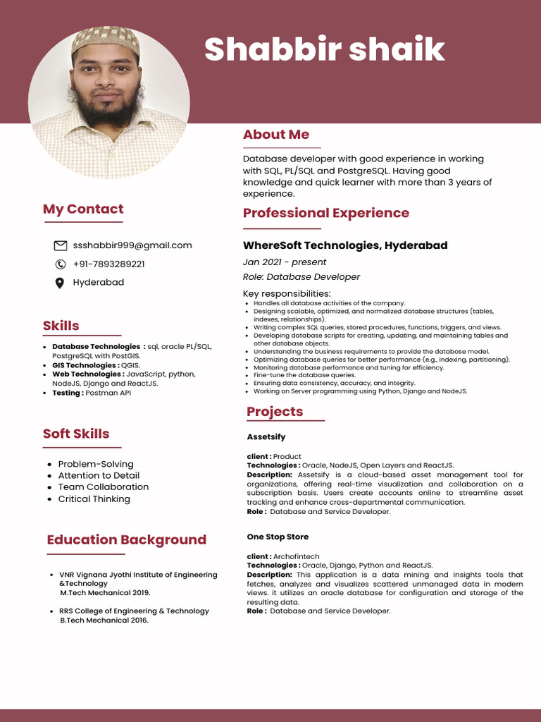 Database Developer with SQL & GIS Skills | PDF | Databases | Postgre Sql