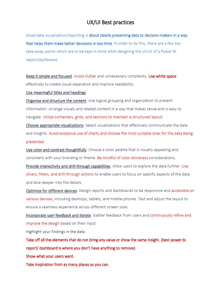 UX UI best practices | PDF | Page Layout | Computing
