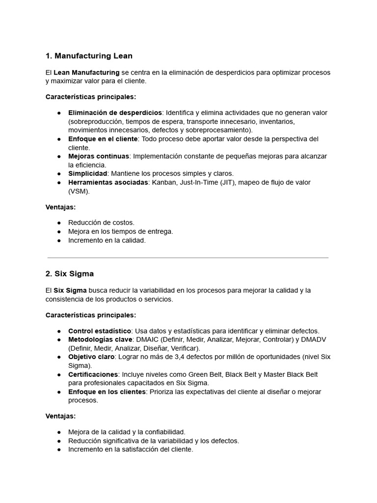 Dif Lean, Sixsigma, 5 S | PDF | Lean Manufacturing | Six Sigma
