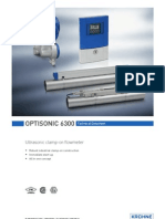 Optisonic 6300 Optisonic 6300 Optisonic 6300 Optisonic 6300: Ultrasonic Clamp-On Flowmeter
