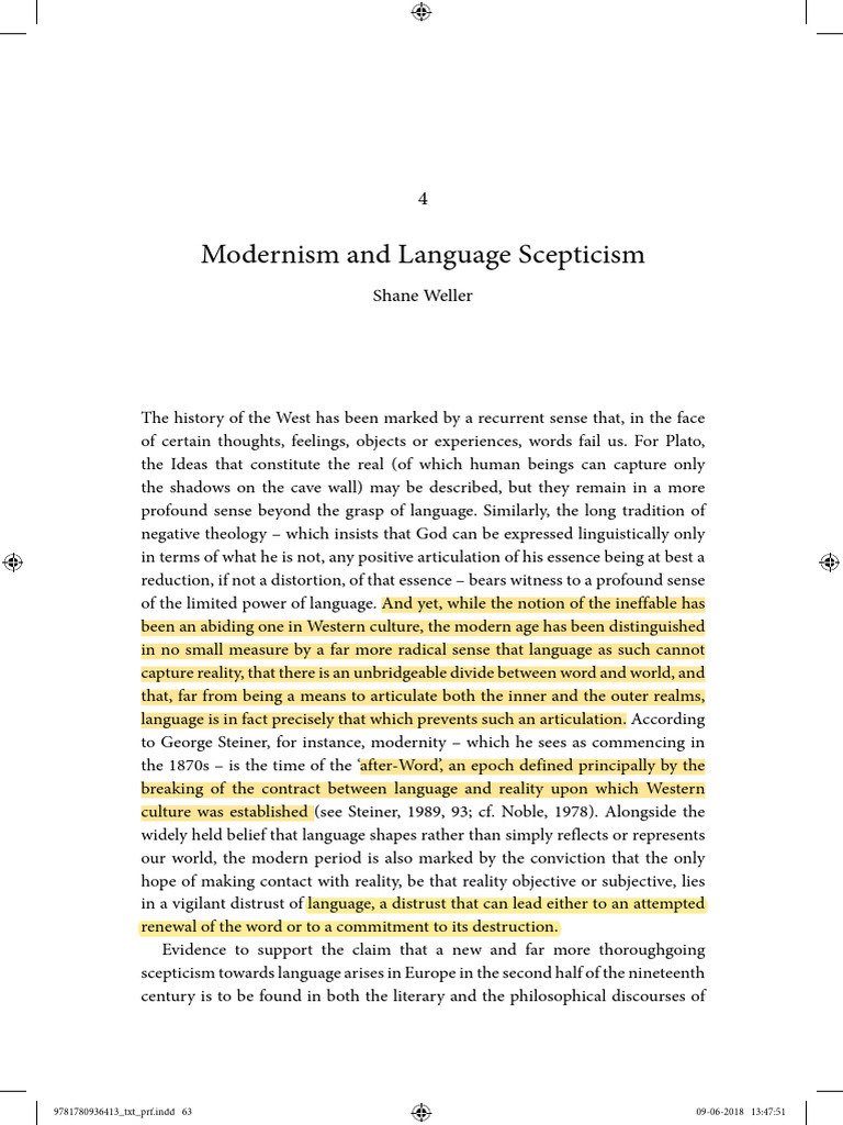 Modernism and Language Scepticism | PDF | Gustave Flaubert | Modernism