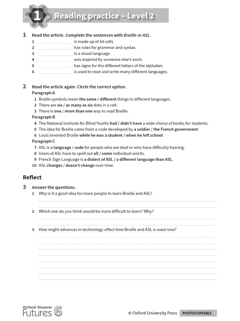 Braille and ASL Reading Practice Guide | PDF | American Sign Language ...