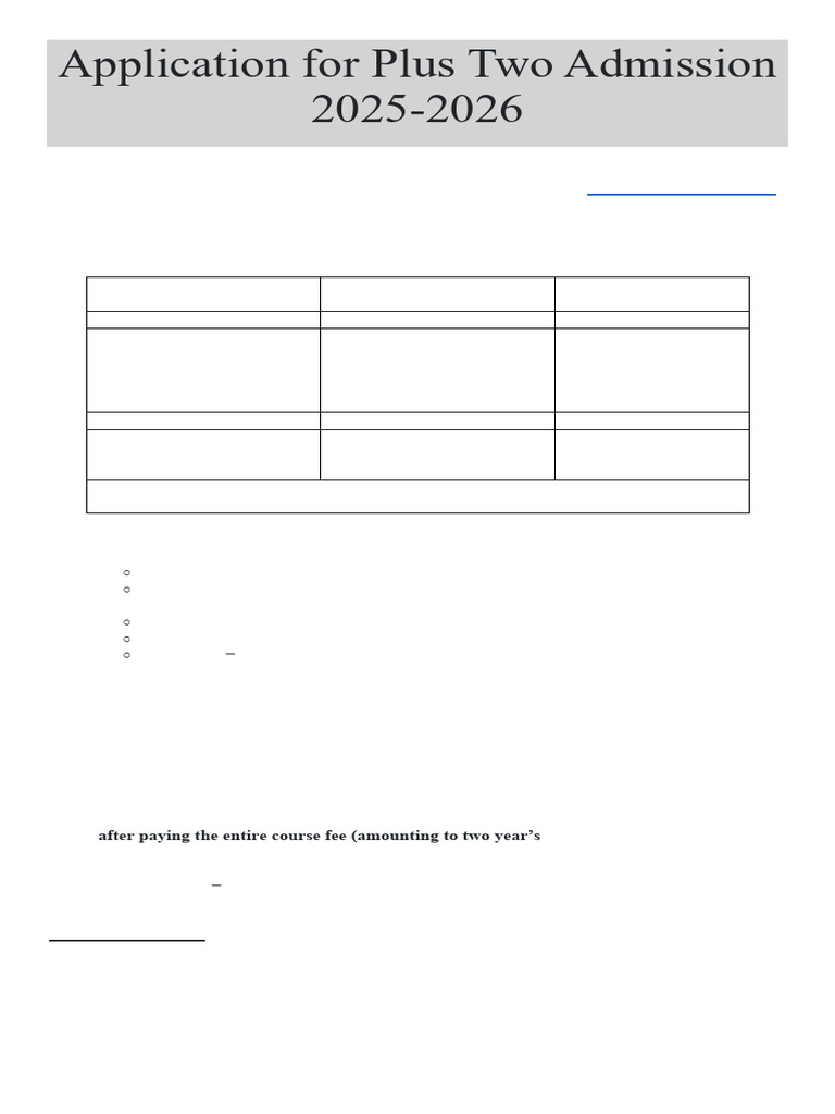 Plus Two Admission Guidelines 2025-26 | PDF | University And College ...