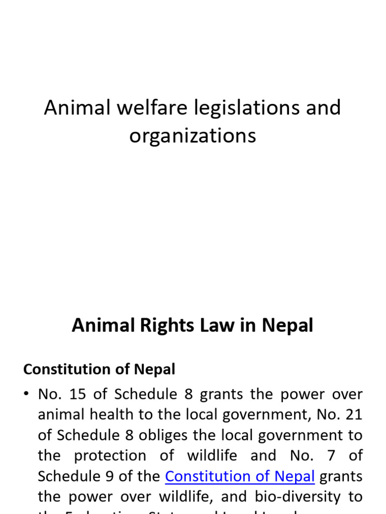 Animal Welfare Laws and Organizations in Nepal | PDF | Animal Welfare ...
