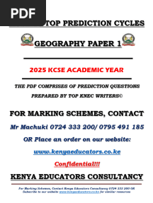 Geo Pp1 Kcse 2025 Top Prediction Cycles