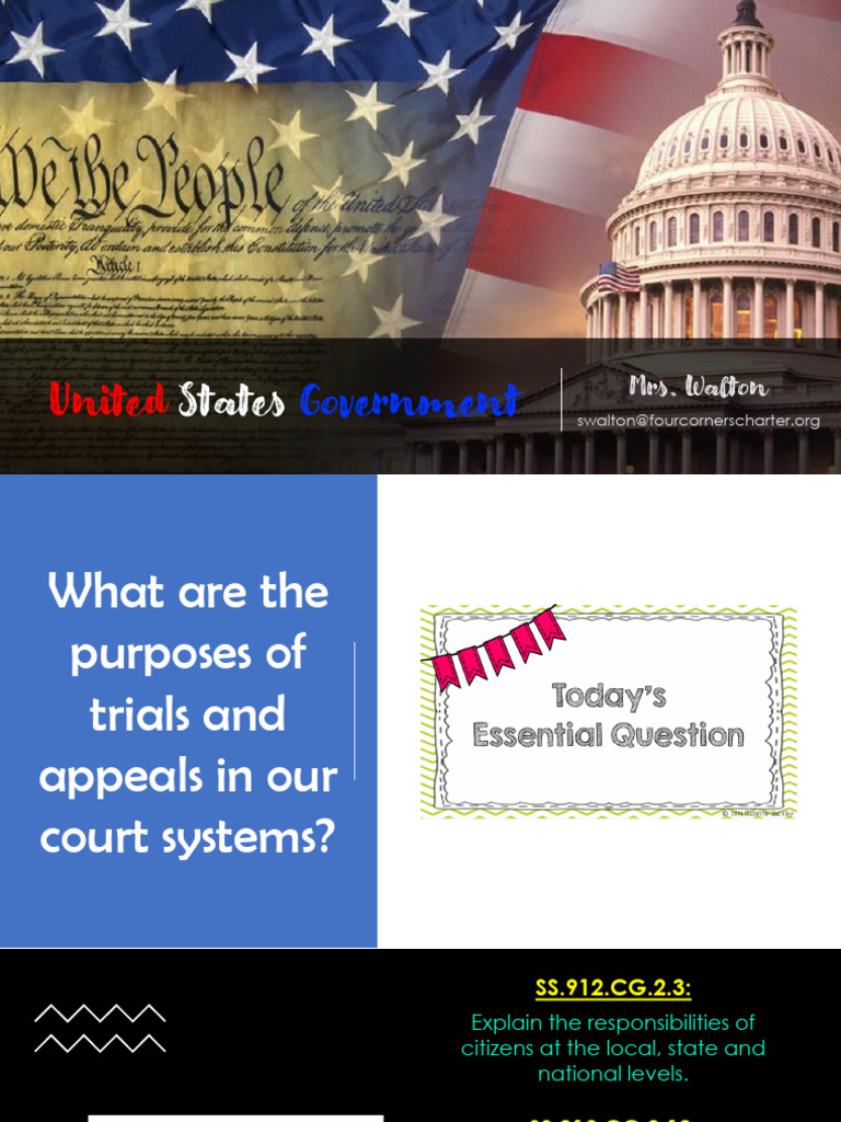 Government+Lesson+18+(Trials) | PDF | Trials | Prosecutor