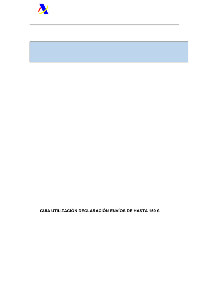 Guía H7: Declaración Envíos Bajo 150€ | PDF | aduana | Factura