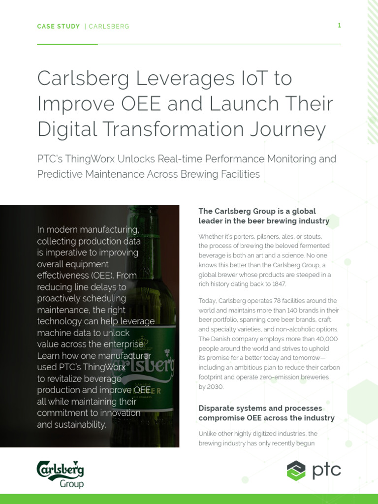 Carlsberg Leverages IoT To Improve OEE and Launch Their Digital ...