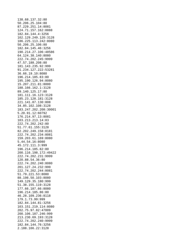 Liste d'adresses IP et ports | PDF