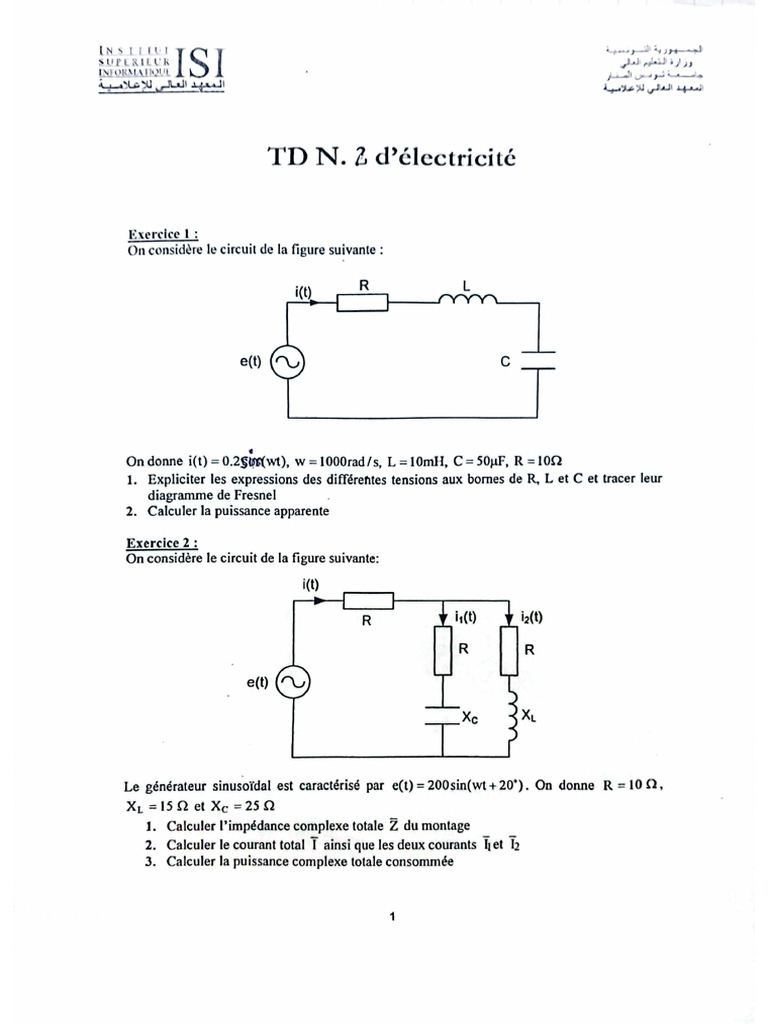 TD 2 Elec | PDF