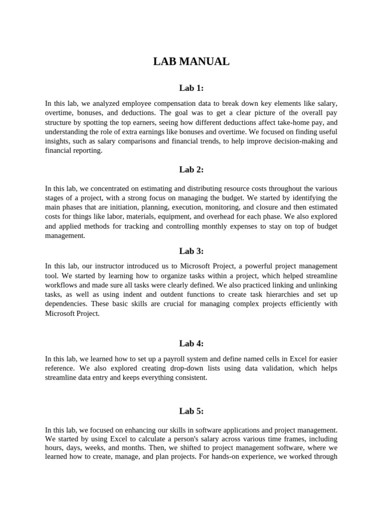 PM LAB FILE | PDF | Project Management | Business