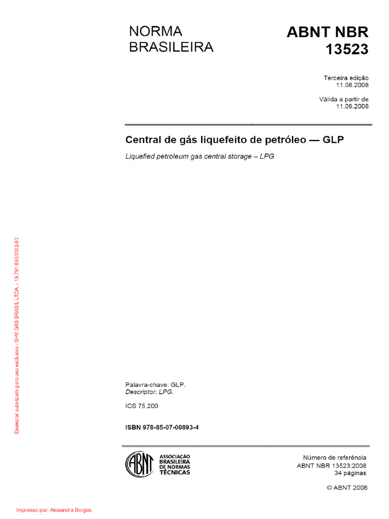 NBR 13523 Central de GLP | PDF