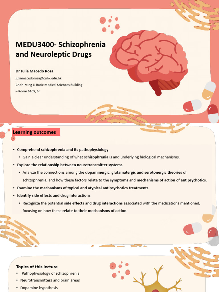 MEDU3400-Schizophrenia and Neuroleptic Drugs | PDF | Atypical ...
