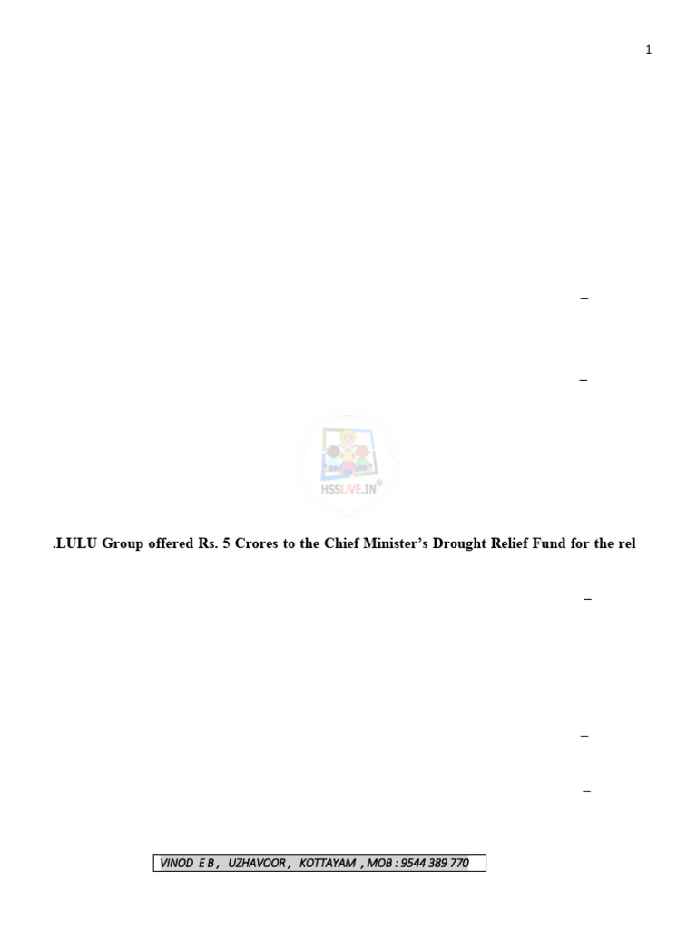 Hsslive Xii Bs Pyq Compiled by Vinod | PDF | Business | Economies