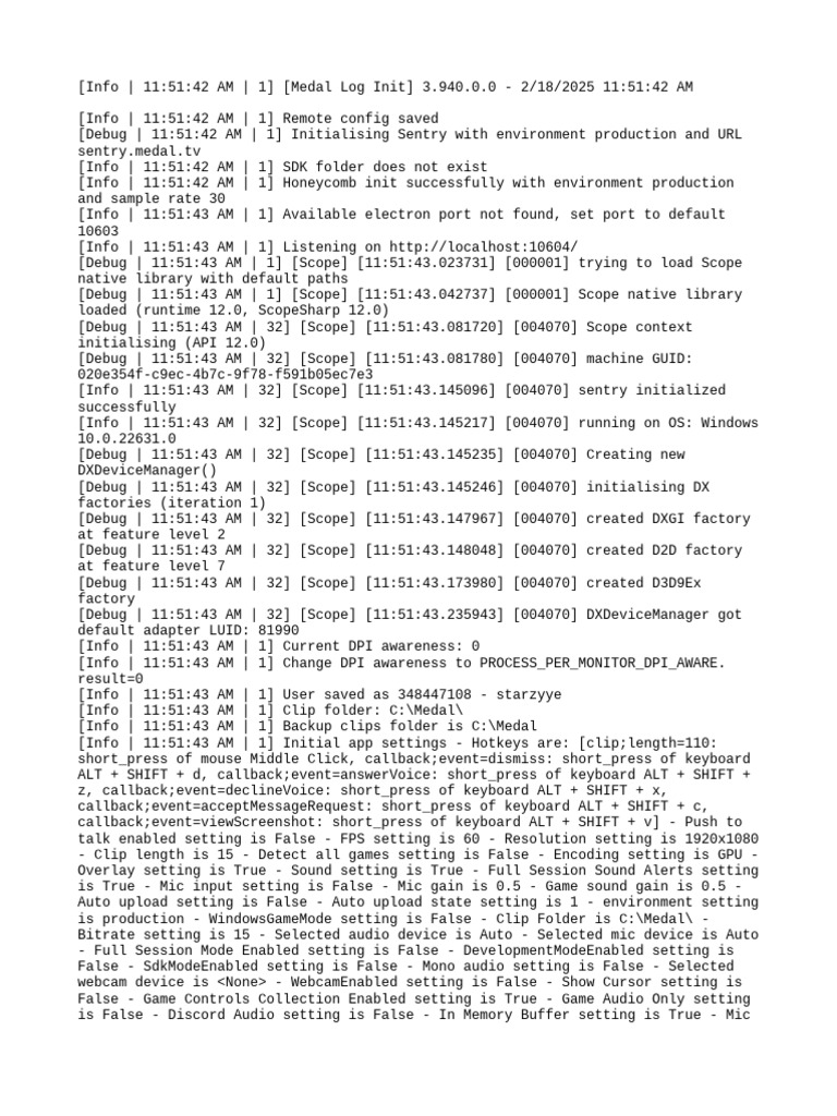 Medal App Initialization Log 3.94 | PDF | Graphics Processing Unit ...