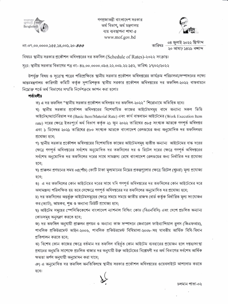 Schedule of Rates - 2022 GO-433 | PDF