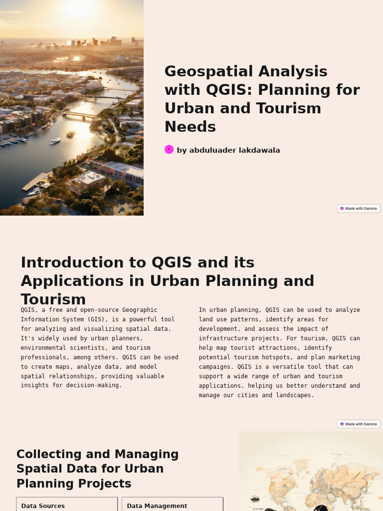 QGIS for Urban Planning & Tourism Analysis | PDF | Urban Planning ...