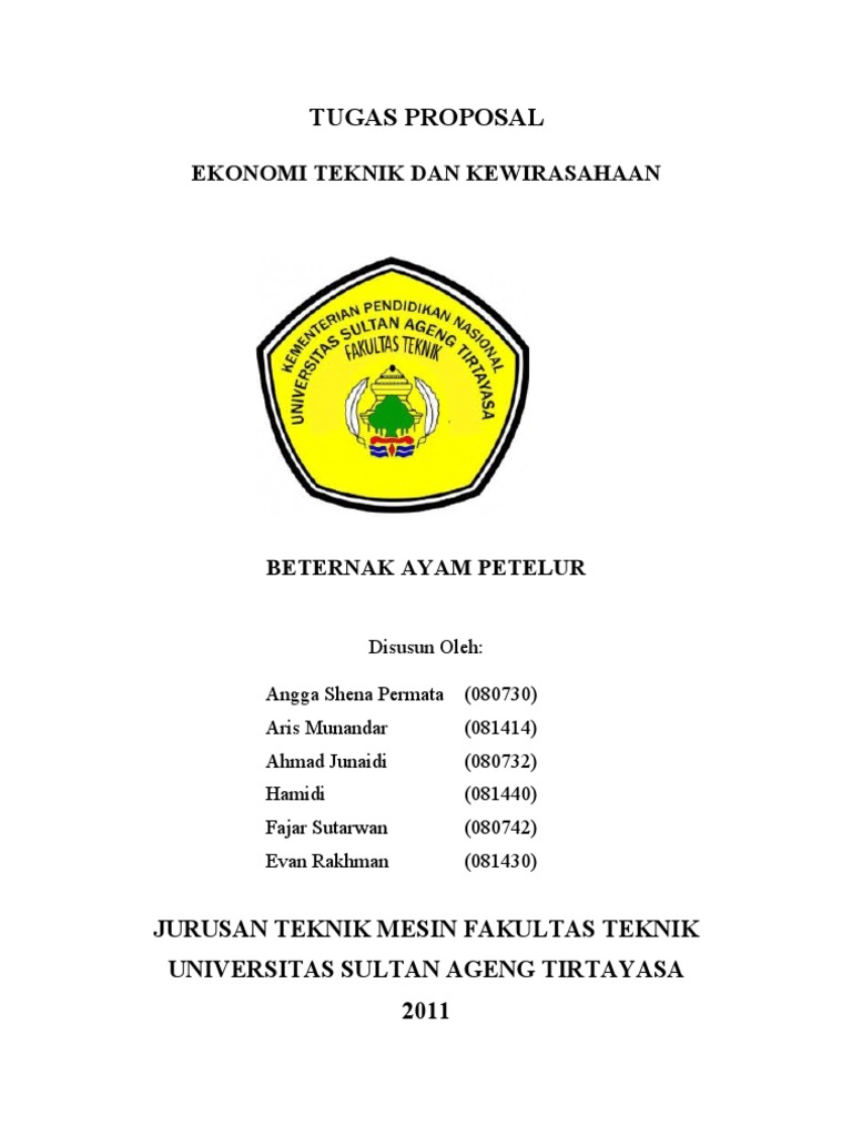 Proposal Usaha Ayam Jadi