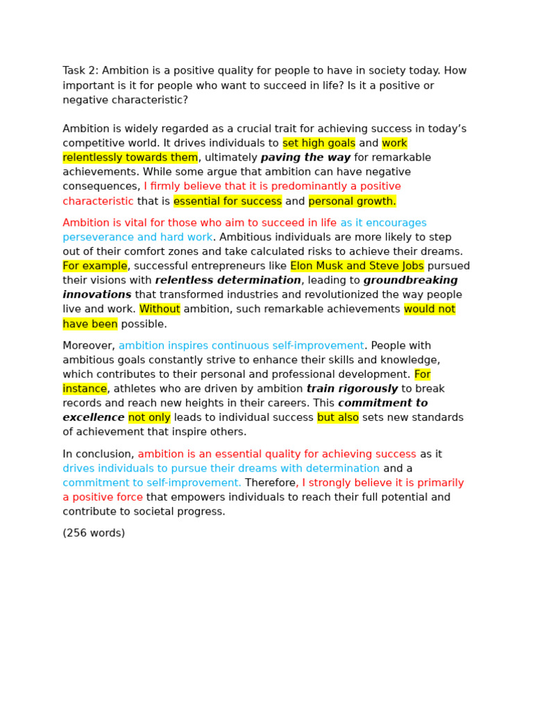 The Positive Impact of Ambition on Success | PDF