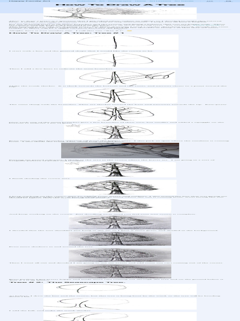 Step-by-Step Tree Drawing Guide | PDF | Trees