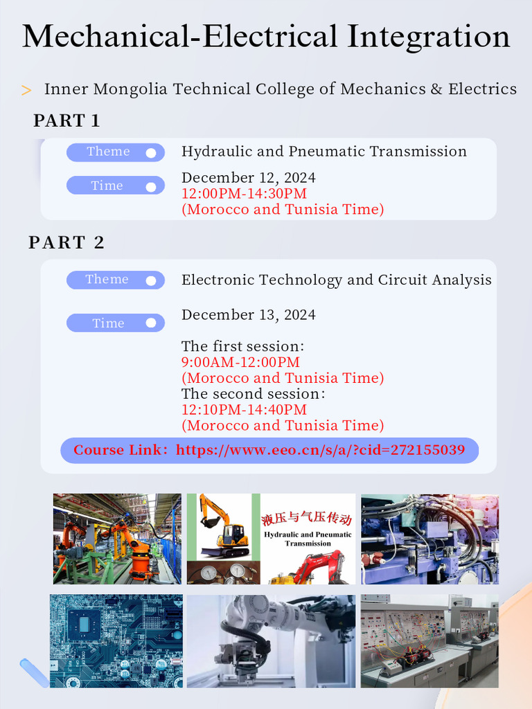 Online Training of Mechanical-Electrical Integration | PDF