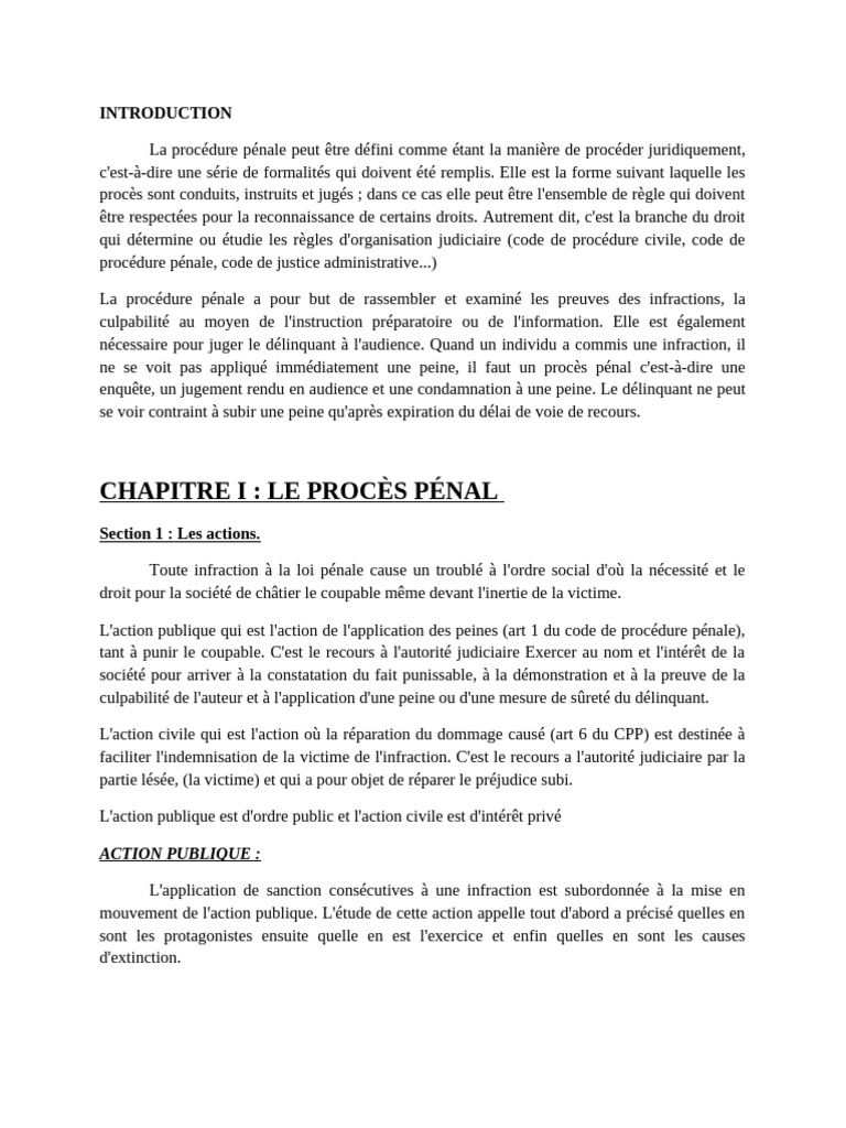 Comprendre la procédure pénale | PDF | Crimes | Crime et violence
