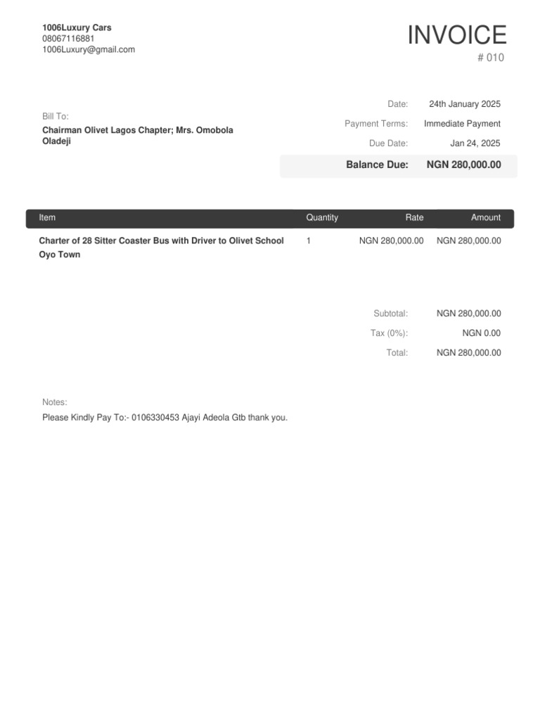 Invoice 010 | PDF