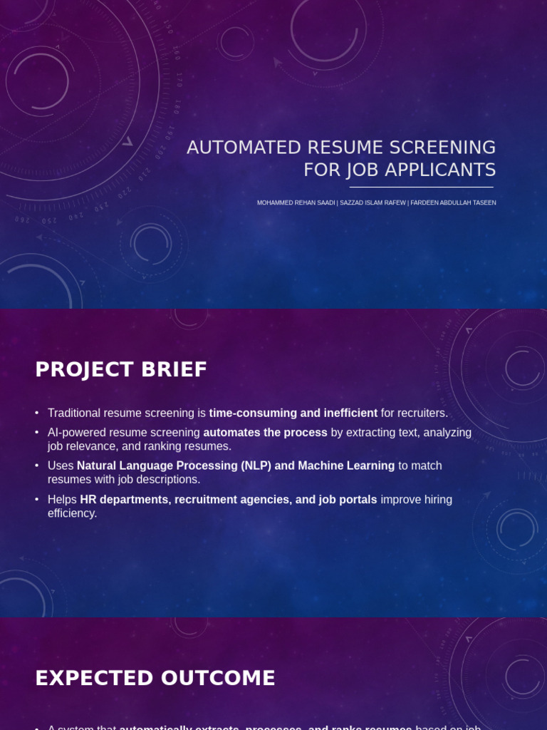 Resume Screening Pdf Résumé Recruitment