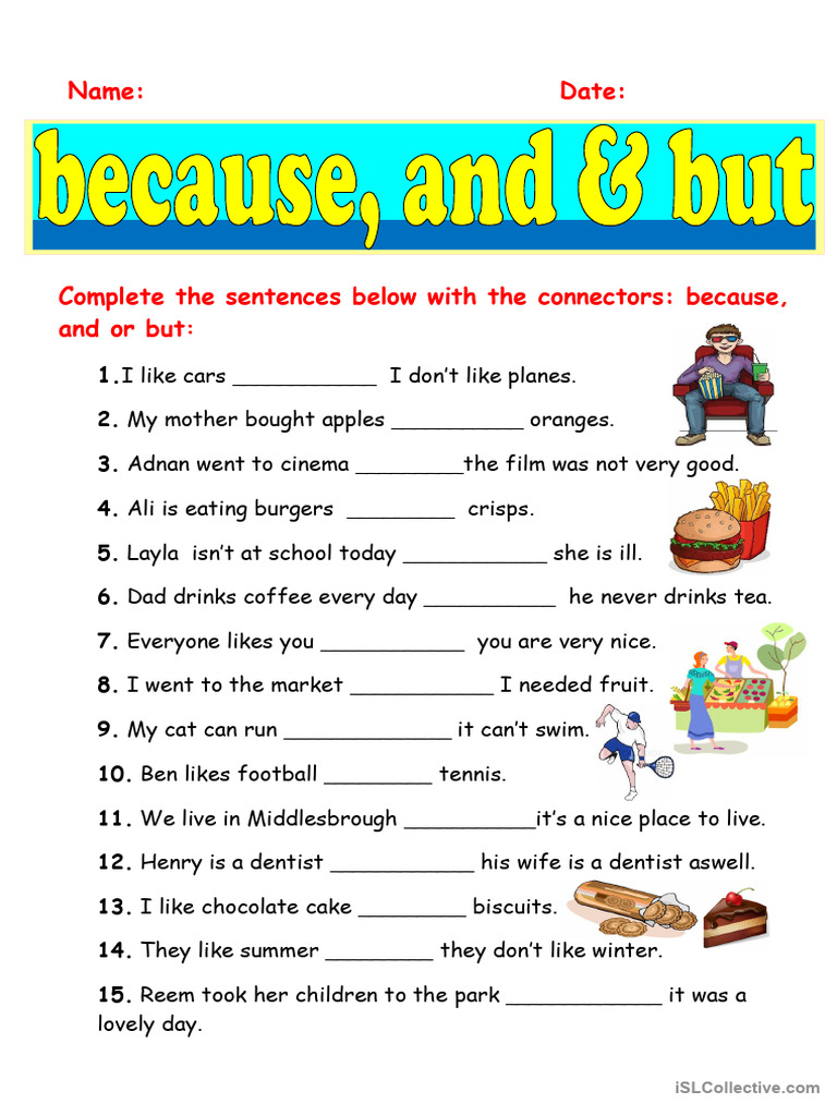 Sentence Connectors Exercise | PDF
