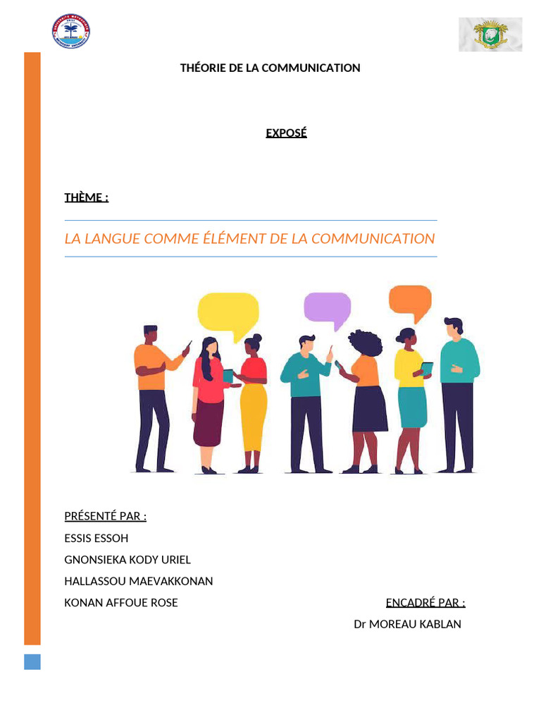 La Langue : Clé de la Communication | PDF | la communication ...
