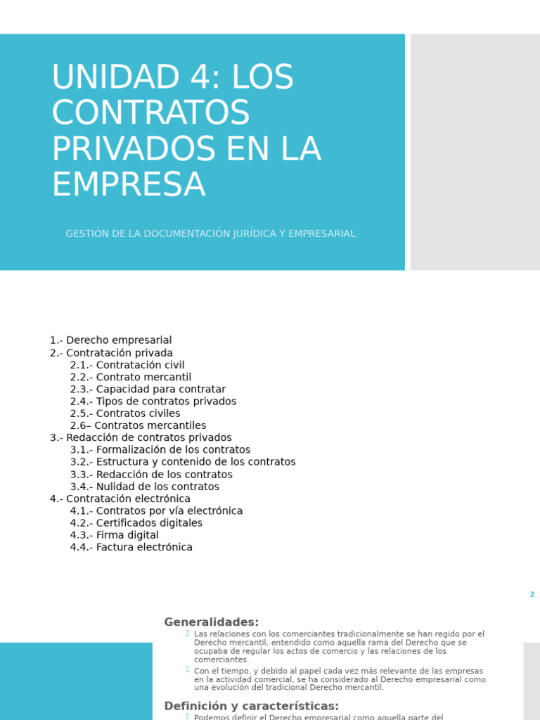 004 Gd- Los Contratos Privados en Las Empresas | PDF | Derecho privado