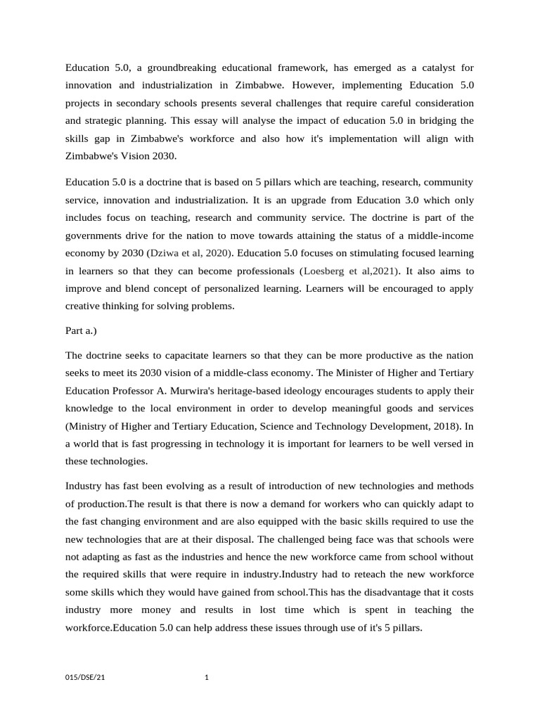 Bridging Skills Gap with Education 5.0 | PDF | Learning | Intelligence