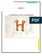 Unit I: Communication in Business