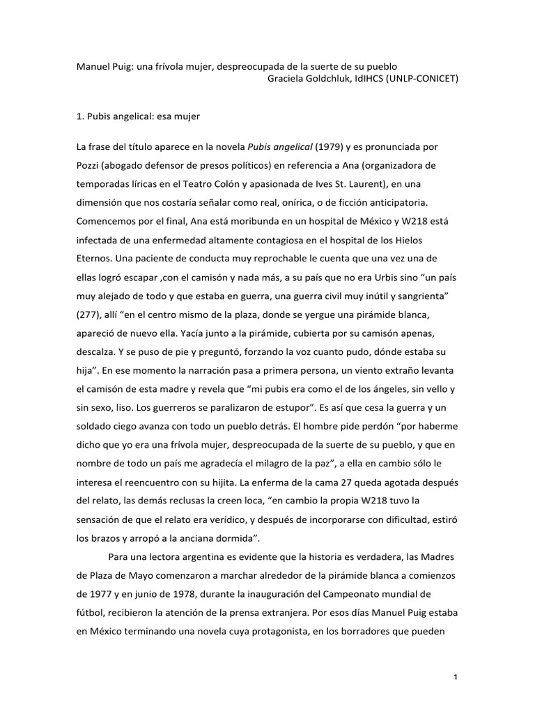 Puig Com Una Frivola Mujer | PDF