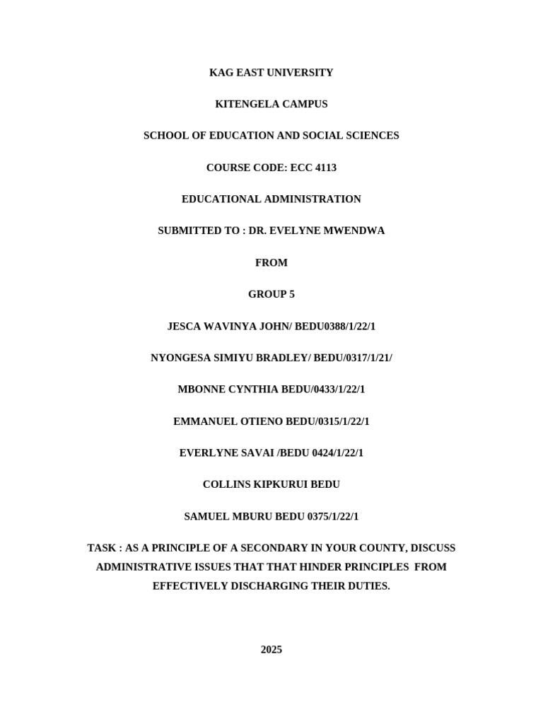 Group 5 Educational Administration | PDF | Teachers | Disciplines