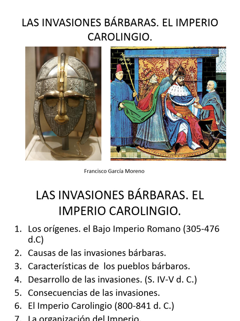 Invasiones Bárbaras y el Imperio Carolingio | PDF | Pueblos germánicos ...
