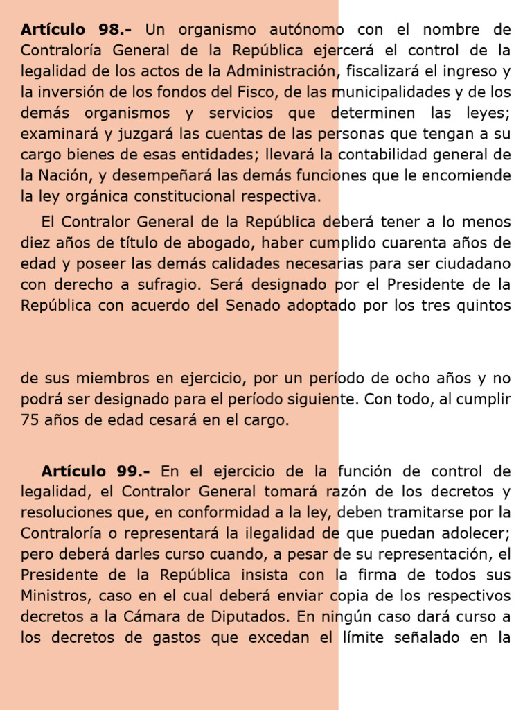 Artículo 98. | PDF | Gobierno | Justicia