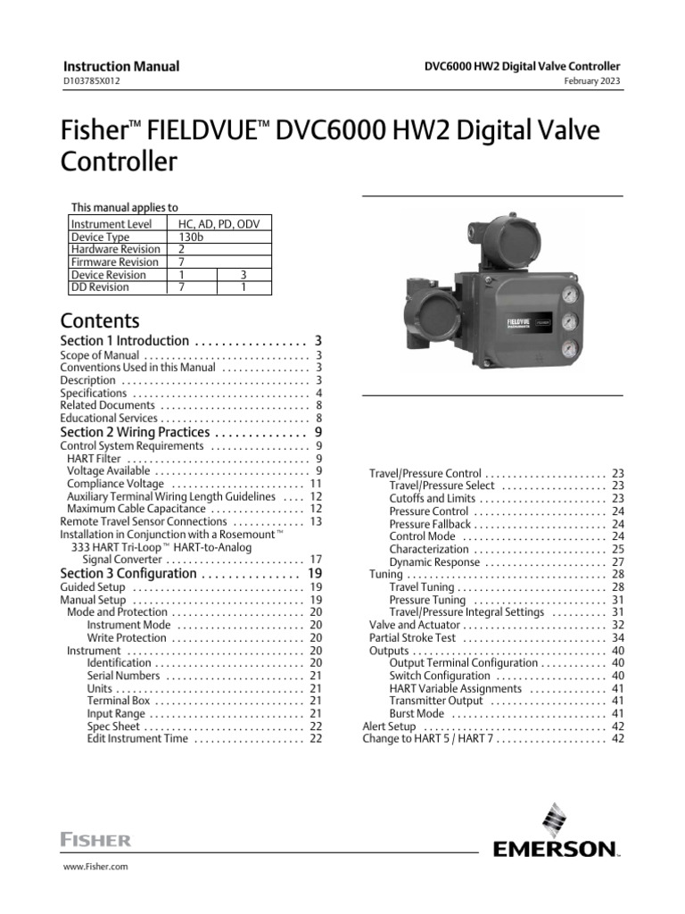 DVC6000 HW2 Digital Valve Manual | PDF | Instrumentation | Actuator